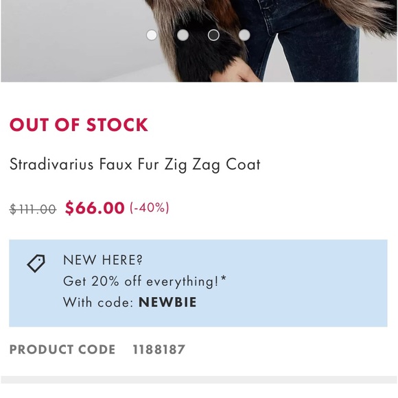 ISO ASOS Stradivarius Zig Zag Stripe Faux Fur Jacket Coat - Picture 6 of 7